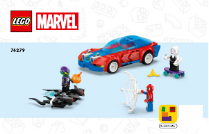 Kullanım kılavuzu Lego set 76279 Super Heroes Örümcek Adam Yarış Arabası ve Venom Green Goblin