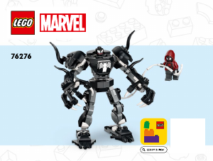 Kullanım kılavuzu Lego set 76276 Super Heroes Venom Robot Zırhı Miles Morales’e Karşı