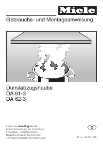 Bedienungsanleitung Miele DA 62-3 Dunstabzugshaube