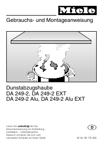Bedienungsanleitung Miele DA 249-2 Dunstabzugshaube