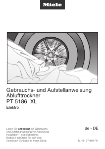 Bedienungsanleitung Miele PT 5186 XL Trockner