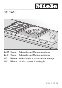 Mode d’emploi Miele CS 1418 Balance de cuisine