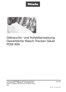 Bedienungsanleitung Miele PDW 909 Waschtrockner