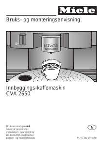 Bruksanvisning Miele CVA 2650 Kaffemaskin