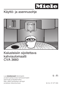 Käyttöohje Miele CVA 3660 Kahvikone