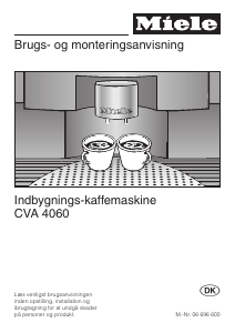 Brugsanvisning Miele CVA 4060 EDST Kaffemaskine