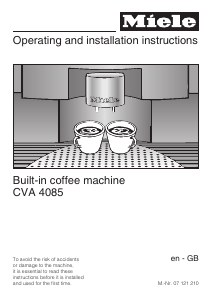 Handleiding Miele CVA 4085 Koffiezetapparaat