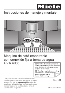 Manual de uso Miele CVA 4085 Máquina de café
