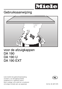 Handleiding Miele DA 190 Afzuigkap