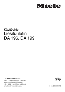 Käyttöohje Miele DA 196 Liesituuletin