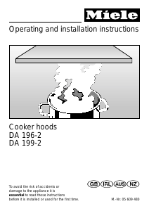 Manual Miele DA 196-2 Cooker Hood