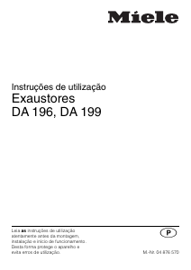 Manual Miele DA 199 Exaustor