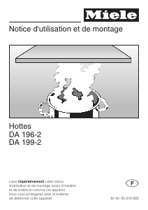 Mode d’emploi Miele DA 199-2 Hotte aspirante