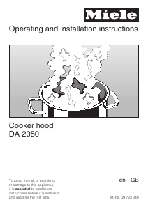 Manual Miele DA 2050 Cooker Hood