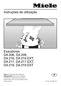 Manual Miele DA 206 Exaustor