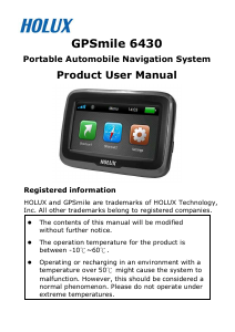 Manual Holux GPSmile 6430 Car Navigation