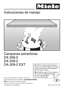 Manual de uso Miele DA 206-2 Campana extractora