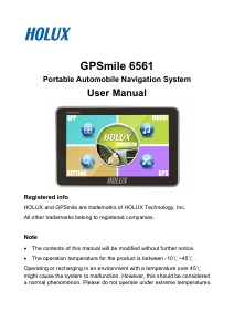 Handleiding Holux GPSmile 6561 Navigatiesysteem