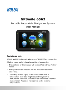 Handleiding Holux GPSmile 6562 Navigatiesysteem
