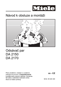 Manuál Miele DA 2170 Odsavač par
