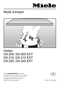 Mode d’emploi Miele DA 220 EXT Hotte aspirante