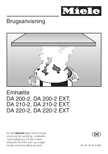Brugsanvisning Miele DA 220-2 Emhætte