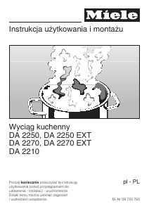 Instrukcja Miele DA 2250 Okap kuchenny