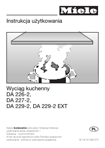 Instrukcja Miele DA 226-2 Okap kuchenny