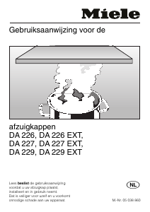 Handleiding Miele DA 229 EXT Afzuigkap