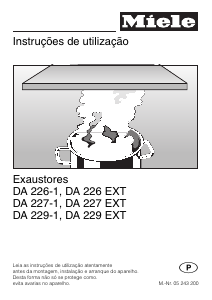 Manual Miele DA 229-1 Exaustor