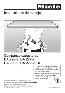 Manual de uso Miele DA 229-2 Campana extractora