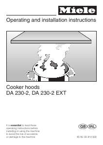 Handleiding Miele DA 230-2 Afzuigkap