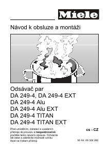 Manuál Miele DA 249 Odsavač par
