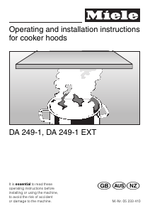 Manual Miele DA 249-1 Cooker Hood