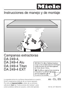 Manual de uso Miele DA 249-4 Campana extractora