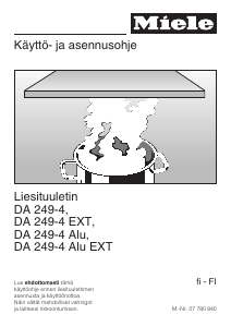 Käyttöohje Miele DA 249-4 Liesituuletin