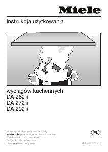 Instrukcja Miele DA 262 i Okap kuchenny