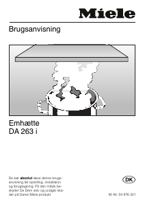 Brugsanvisning Miele DA 263 i Emhætte