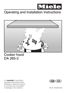 Manual Miele DA 265 Cooker Hood