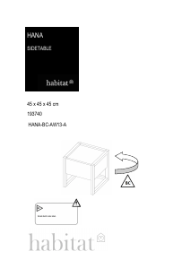 Manual Habitat Hana Bedside Table