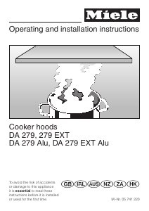 Manual Miele DA 279 EXT Cooker Hood