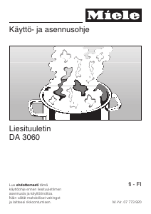 Käyttöohje Miele DA 3060 Liesituuletin