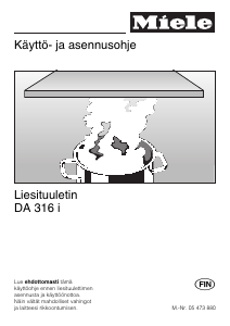 Käyttöohje Miele DA 316 i Liesituuletin