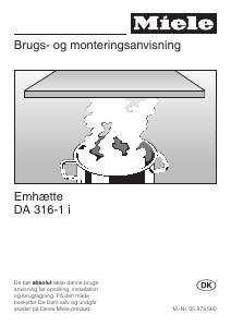 Brugsanvisning Miele DA 316-1 i Emhætte