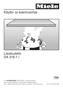 Käyttöohje Miele DA 316-1 i Liesituuletin