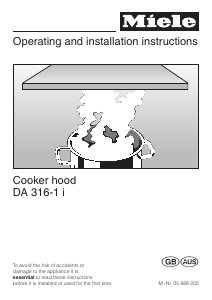 Manual Miele DA 316-1 i Cooker Hood