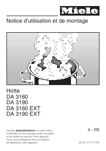 Mode d’emploi Miele DA 3160 Hotte aspirante