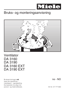 Bruksanvisning Miele DA 3190 Kjøkkenvifte