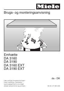 Brugsanvisning Miele DA 3190 Emhætte