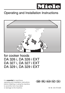 Manual Miele DA 326 i Cooker Hood